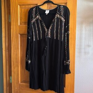 Black cotton dress